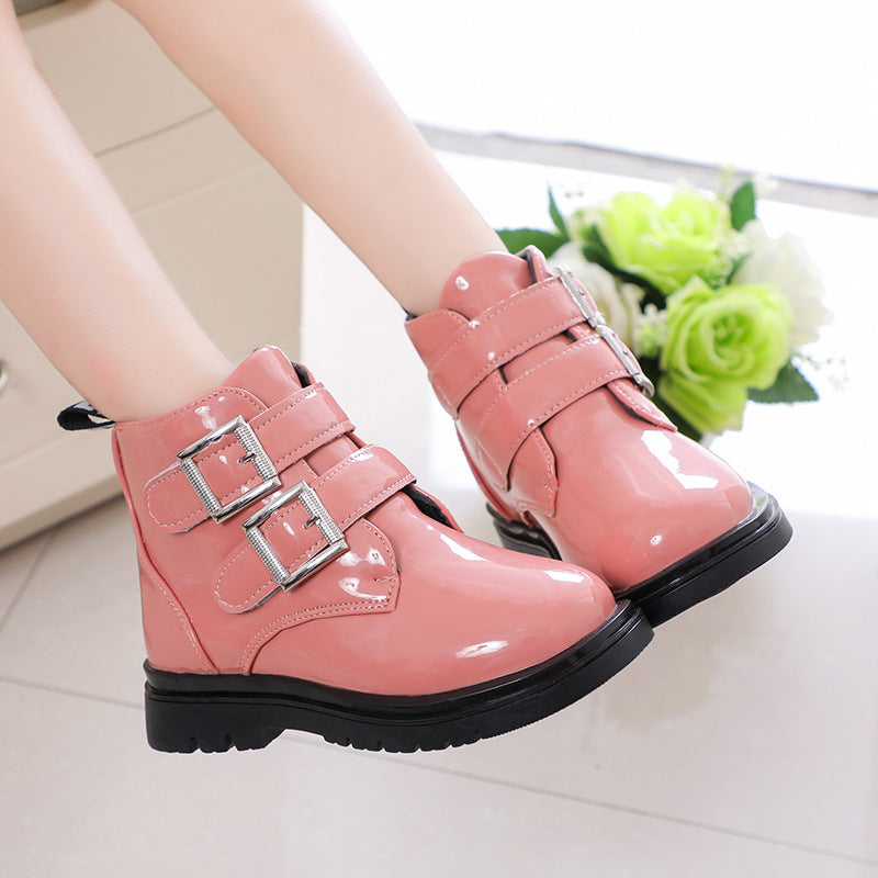 PU children short riding boots