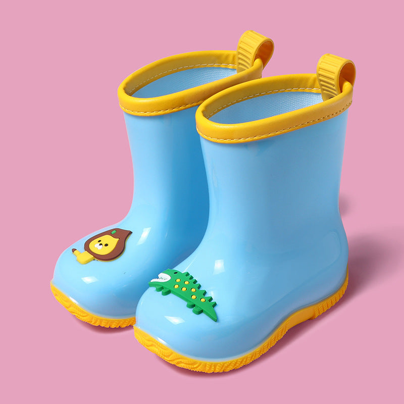 Children'S Cartoon Lion And Crocodile Rain Boots For Boys And Girls