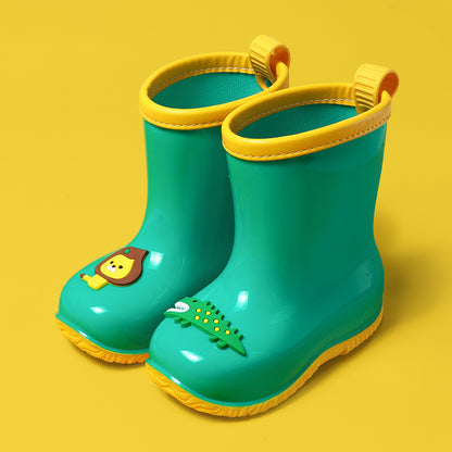 Children'S Cartoon Lion And Crocodile Rain Boots For Boys And Girls