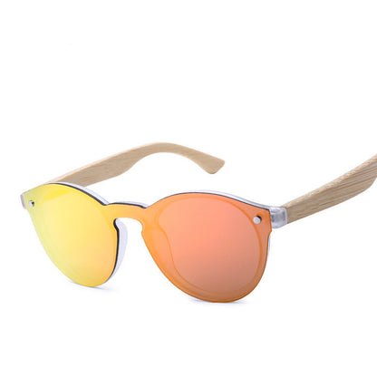 Wood Round Sunglasses For Men And Women