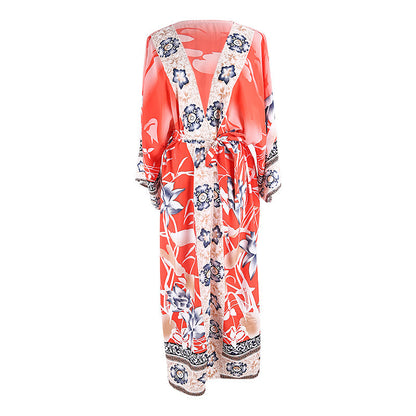 Bathing suit cover up Swimwear Women Summer Dress Kaftan Robe