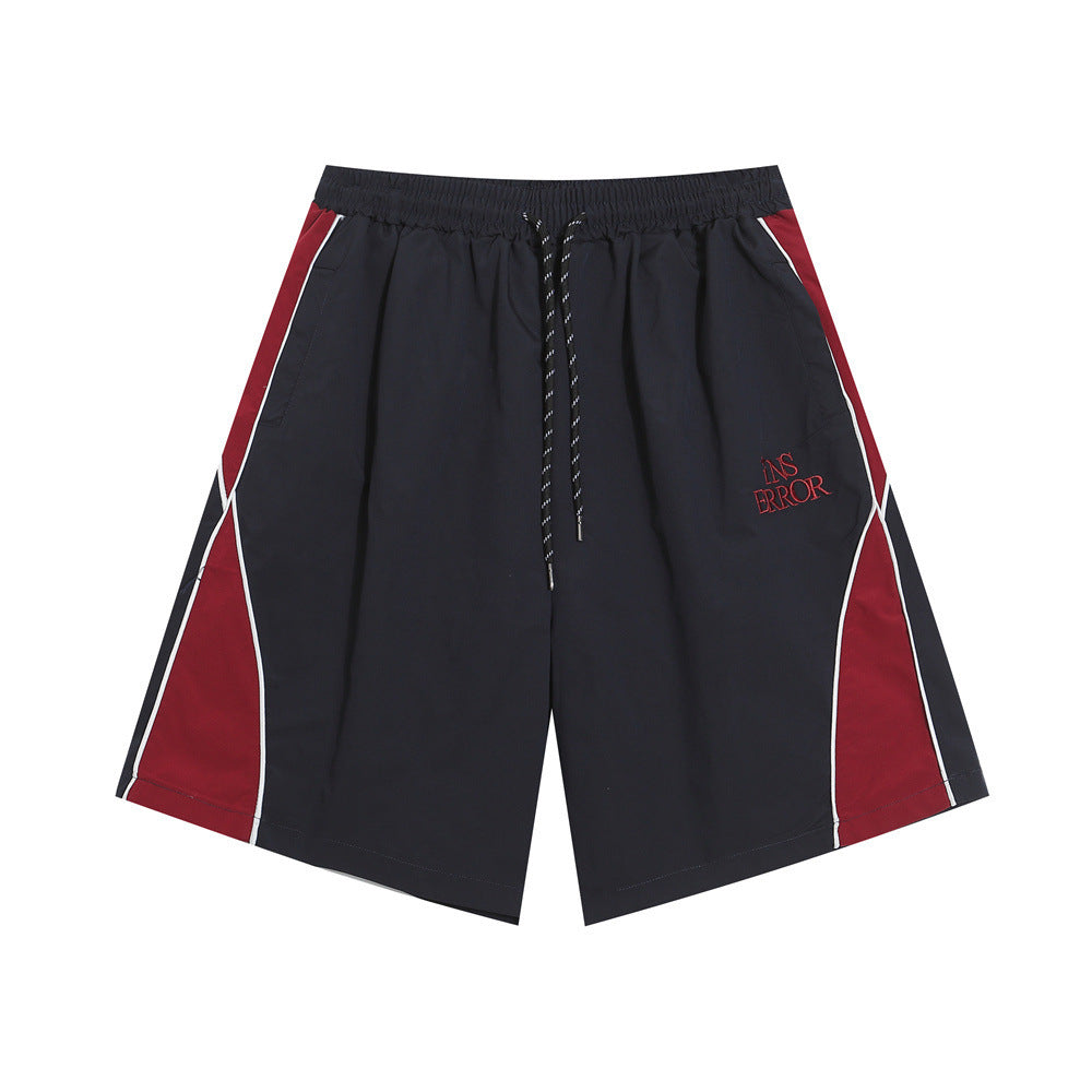 Contrast Color Stitching Casual Sports Shorts Men