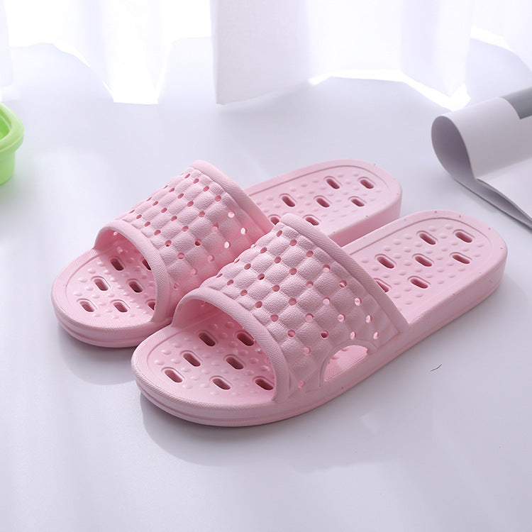 Summer House Shoes Non-slip Hollow Sole Bathroom Slipper For Women Men