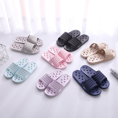 Summer House Shoes Non-slip Hollow Sole Bathroom Slipper For Women Men