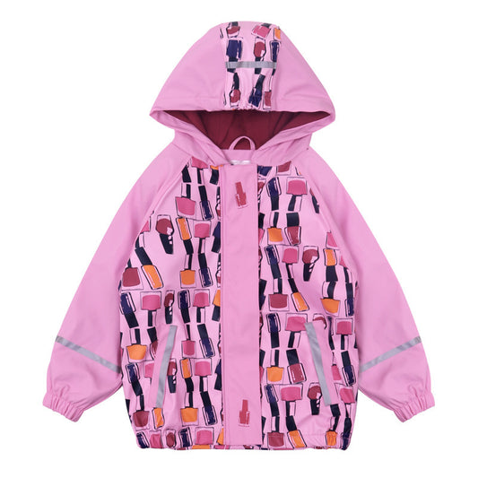 Children's PU Leather Waterproof Raincoat