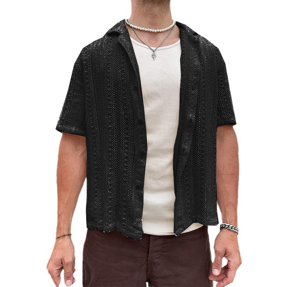 Leisure Knitted Cardigan Short Sleeve