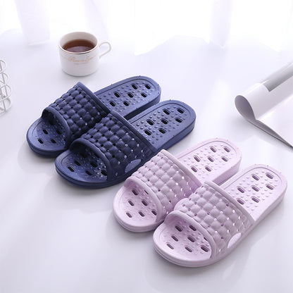 Summer House Shoes Non-slip Hollow Sole Bathroom Slipper For Women Men