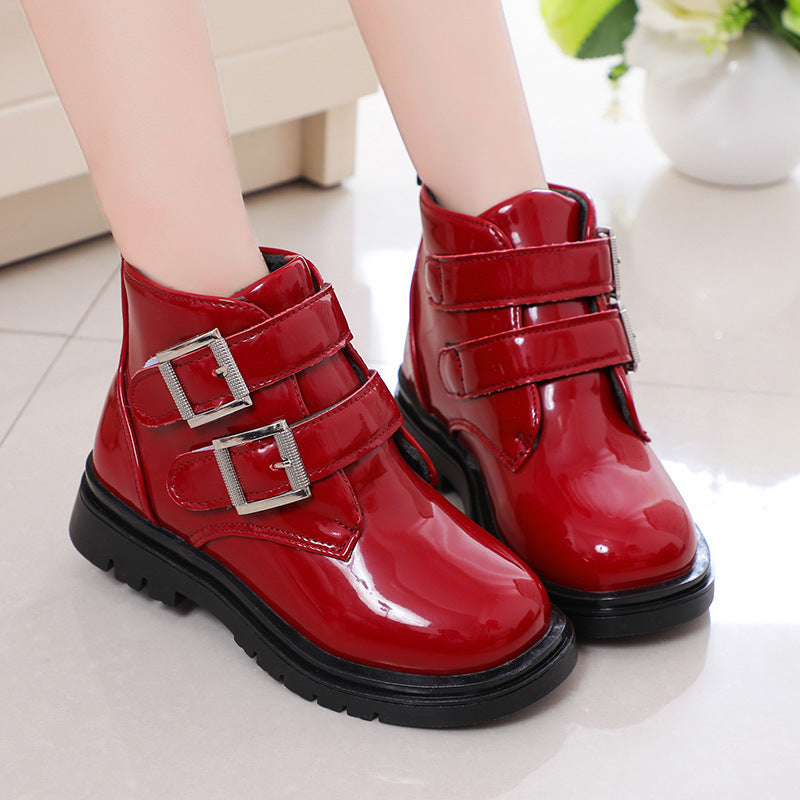 PU children short riding boots