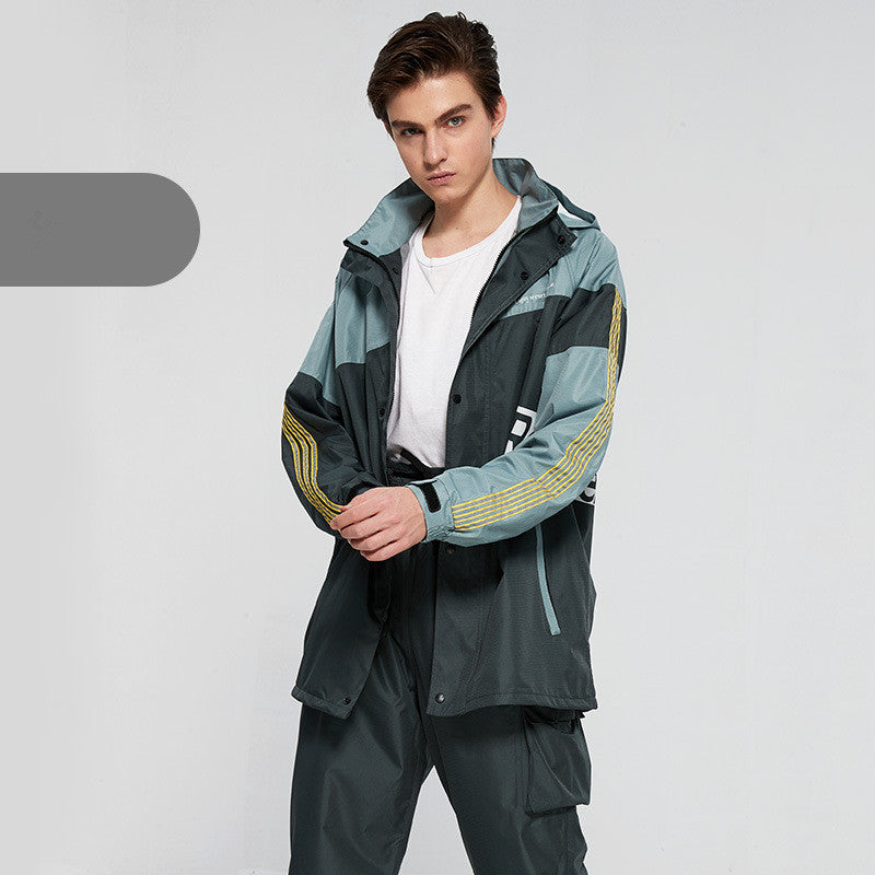 Adult Reflective And Breathable Raincoat And Rain Pants Suit