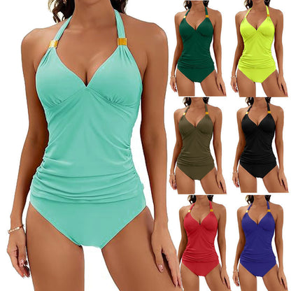 2pcs  Halter Neck Bikini Beach Swimsuit Summer Womens Clothing