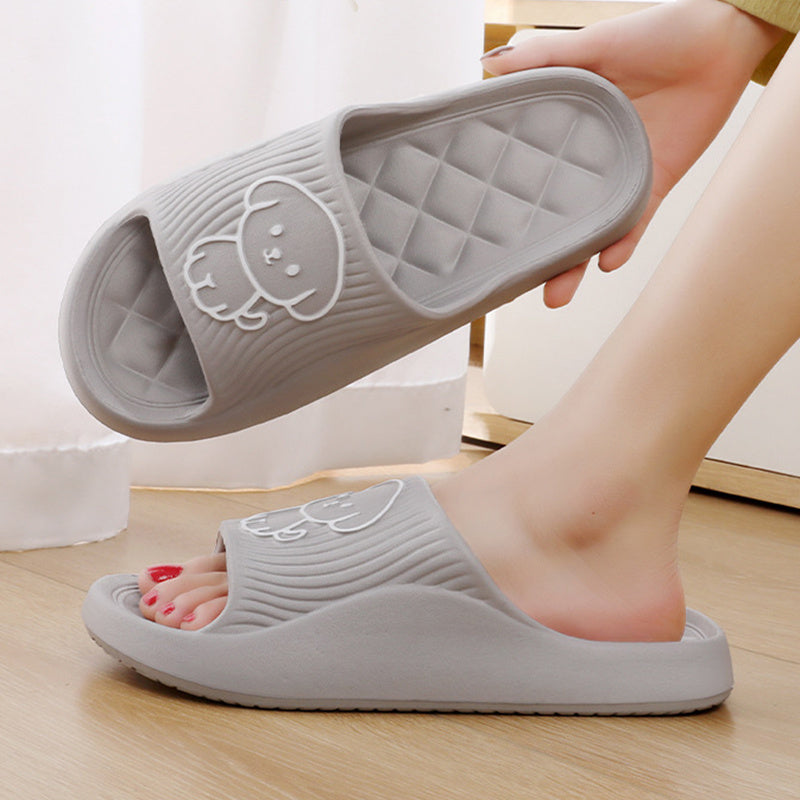 r Non-slip Rhombus Bathroom Slipper Indoor House Shoes For Men Women Couples