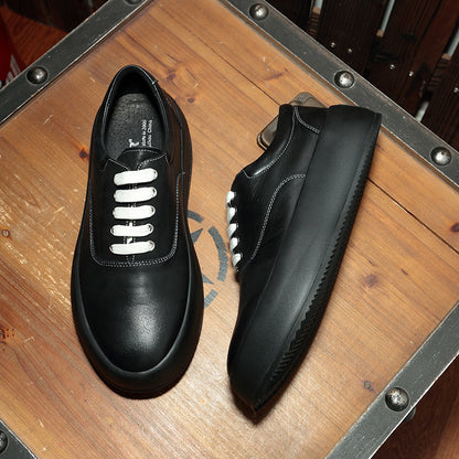 Korean Version Of The Thick Bottom Muffin Shoes Male Leather