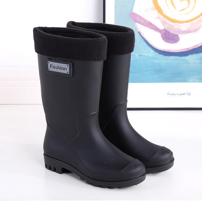 Thickened Detachable Cotton Water Boots For Warmth And Rain Boots