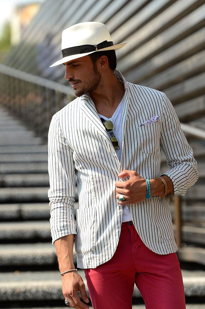 Loose Striped Thin Casual Suit Jacket