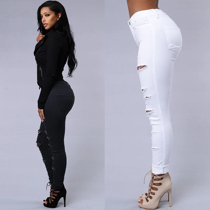 Ripped Skinny jeans for women