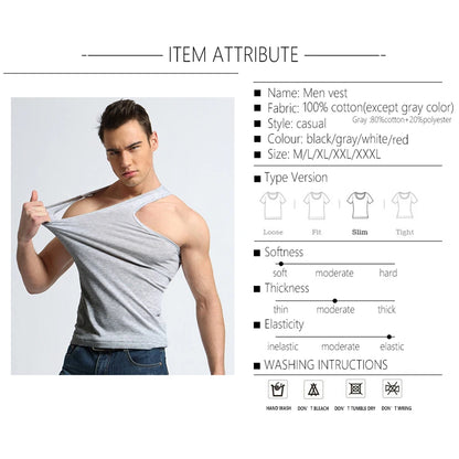 TFETTER Men's Underwear Cotton Top