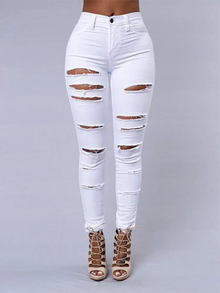 Ripped Skinny jeans for women