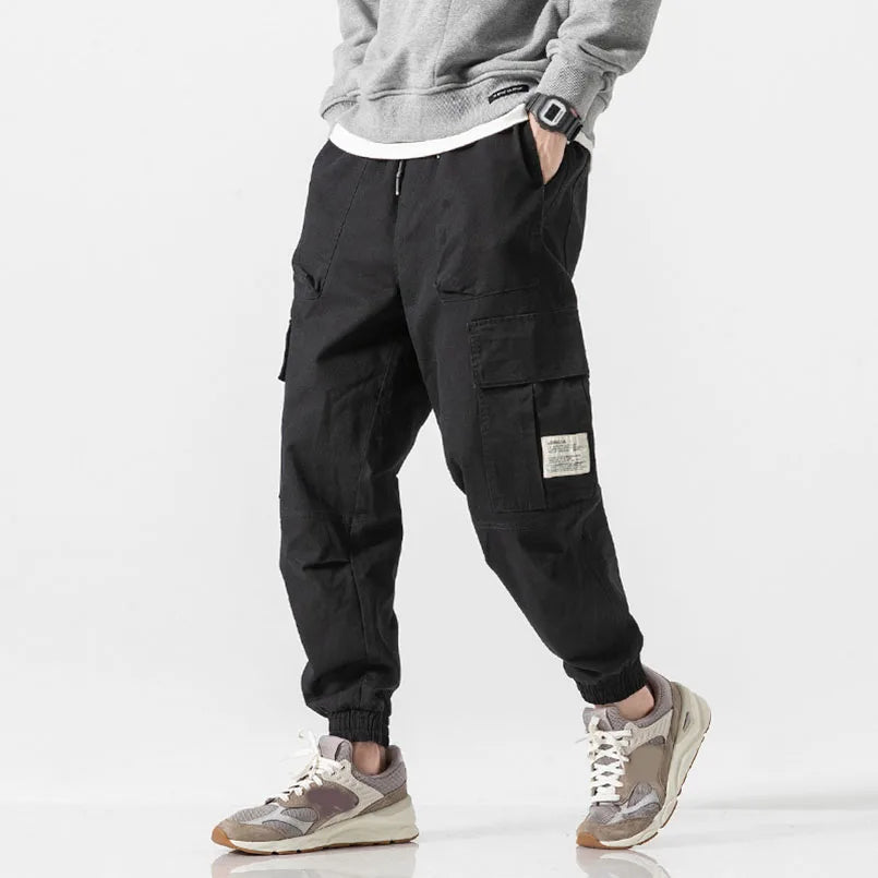 Men Cargo Thin Multi-pocket Oversize Trousers