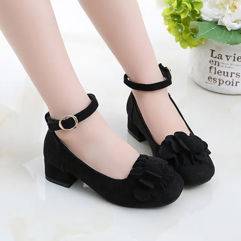 Girls High Heeled Leathers Shoes