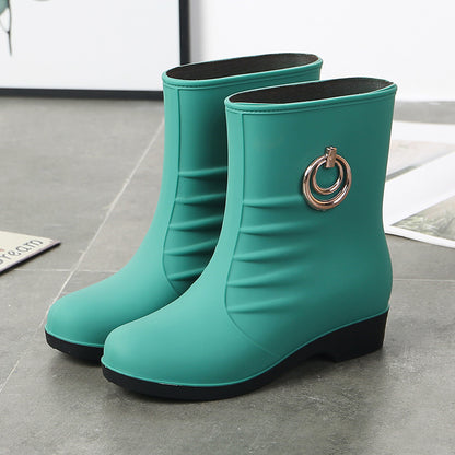 Women's  Warm With Velvet Rain Boots