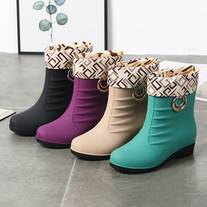 Women's  Warm With Velvet Rain Boots