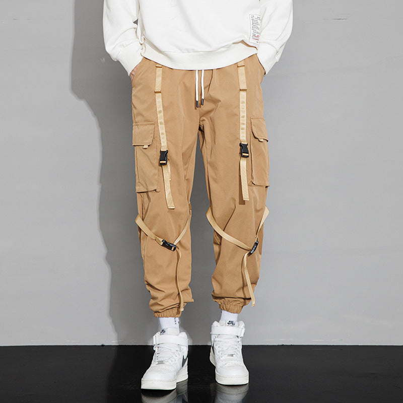 Leisure Multi-pocket Ankle Banded Working Pants