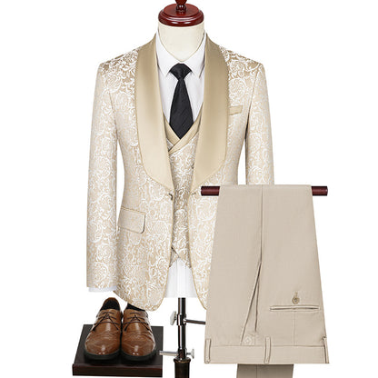 Men's Jacquard Suit Wedding Dress