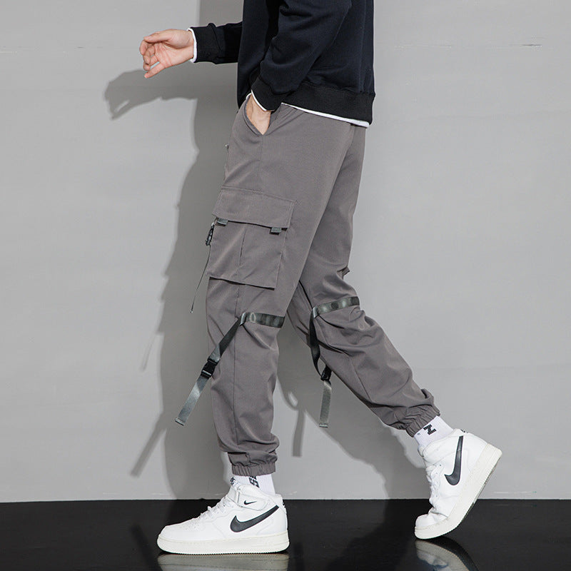 Leisure Multi-pocket Ankle Banded Working Pants