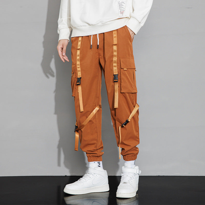 Leisure Multi-pocket Ankle Banded Working Pants