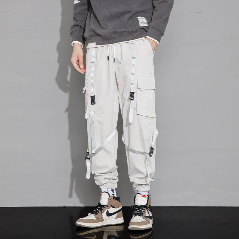 Leisure Multi-pocket Ankle Banded Working Pants