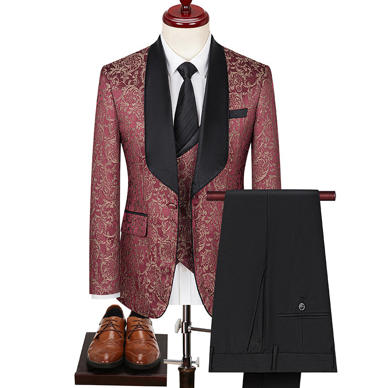 Men's Jacquard Suit Wedding Dress