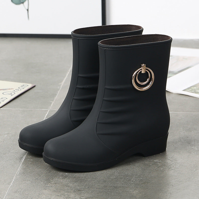 Women's  Warm With Velvet Rain Boots