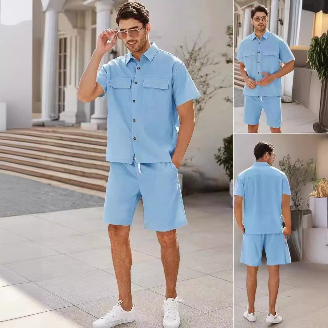 Men's Trendy Shorts Short Sleeve Suit