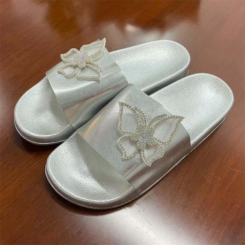 Women's Fashion Casual Light Diamond With Bowknot Slippers