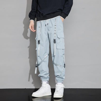 Leisure Multi-pocket Ankle Banded Working Pants