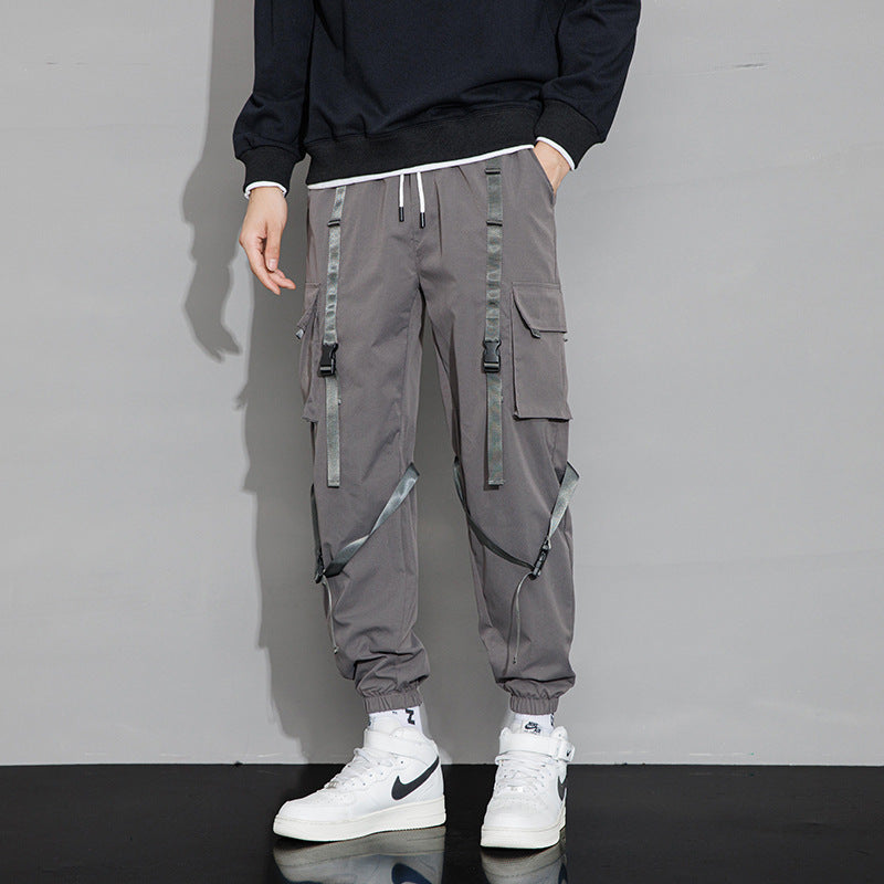 Leisure Multi-pocket Ankle Banded Working Pants