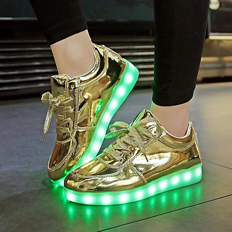 Luminous Sneakers USB Charge Led Children Shoes