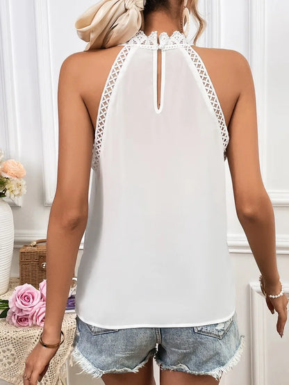 Elegant Sleeveless Women's Shirt 2024 Summer