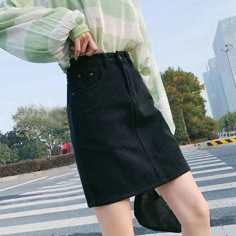 Women's Denim Skirt- High Waist