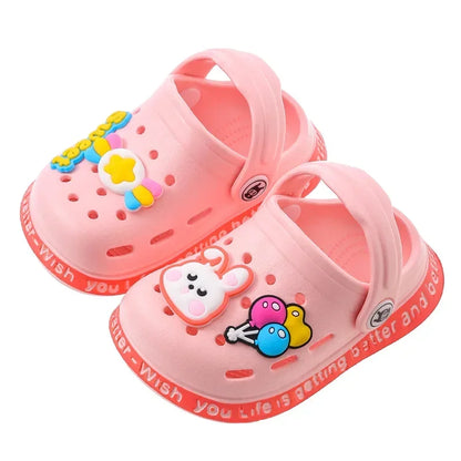 Summer Children Garden Clogs Shoes Boys&Girls Beach Sandal Kids Lightweight Breathable Cute Cartoon Slip Baby Slippers