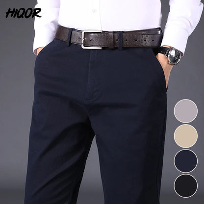 Male Smart Casual  Cotton Straight Trousers