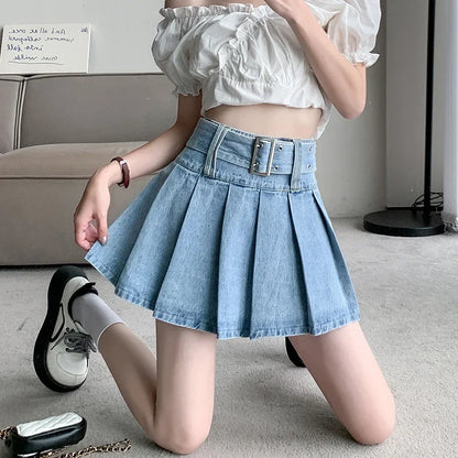 Summer New High Waist Women Denim Short Skirts