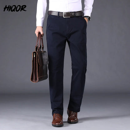 Male Smart Casual  Cotton Straight Trousers