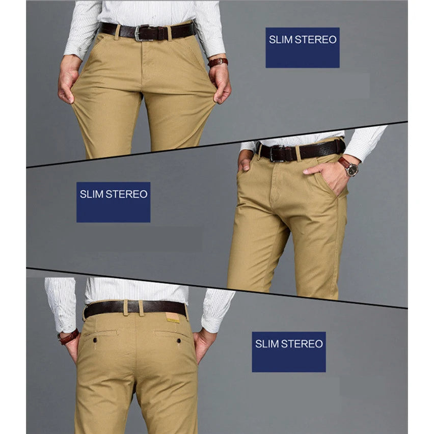 Cotton Casual Comfortable Trousers for Male Pants Straight