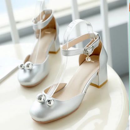 Fashion Leather Shoes Girls - High Heels