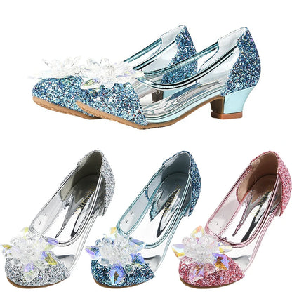 Princess leather shoes for girls