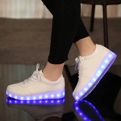 Luminous Sneakers USB Charge Led Children Shoes