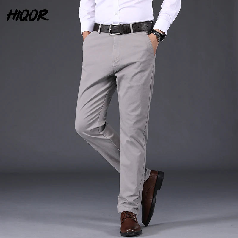 Male Smart Casual  Cotton Straight Trousers