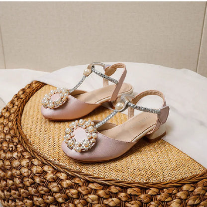 Pearl Rhinestone  High Heel Shoe Elegant