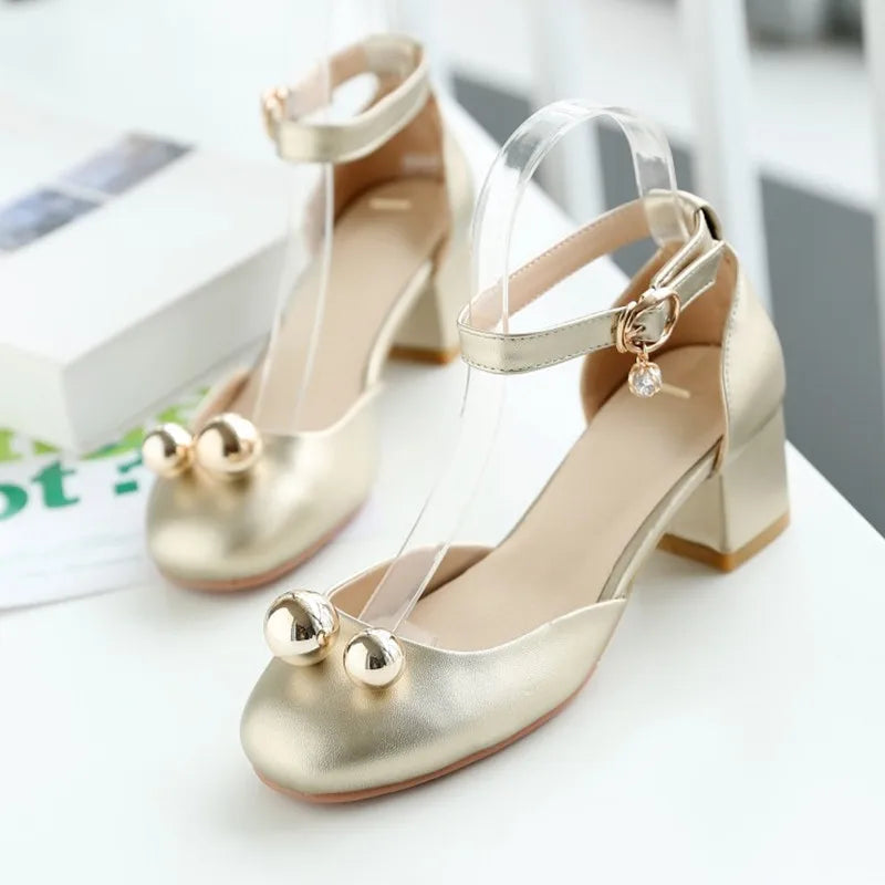 Fashion Leather Shoes Girls - High Heels